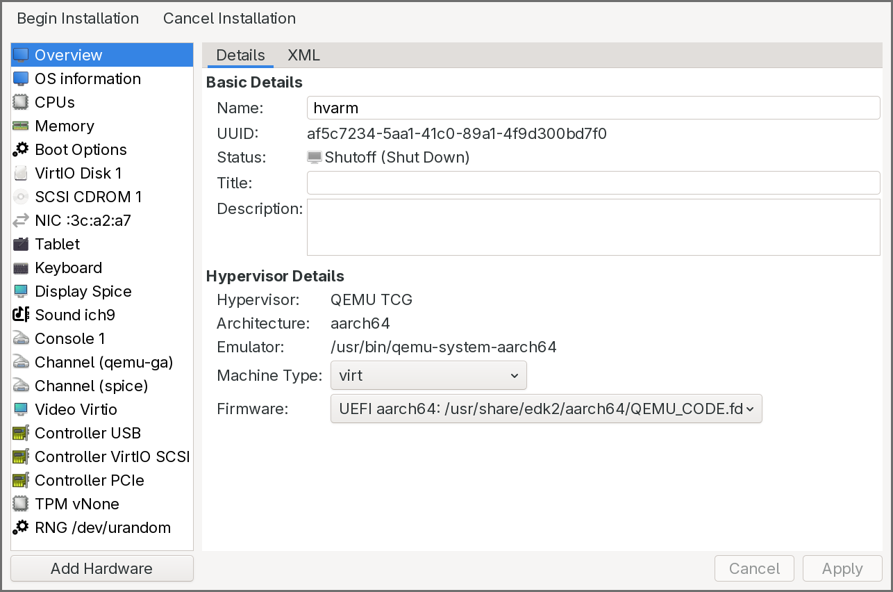 Select the UEFI firmware
